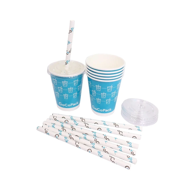 Tall paper cup for smoothies and juice