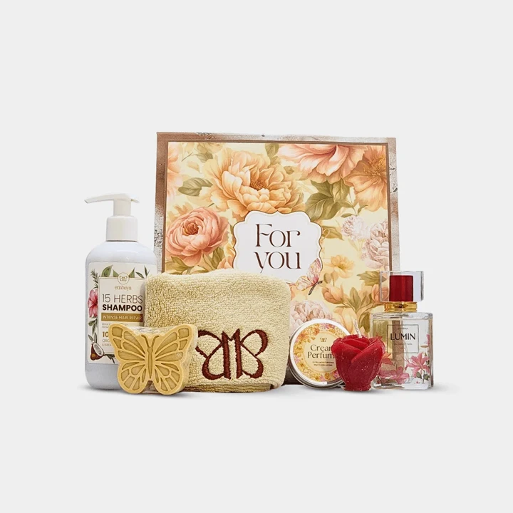 Spa gift box with wellness products