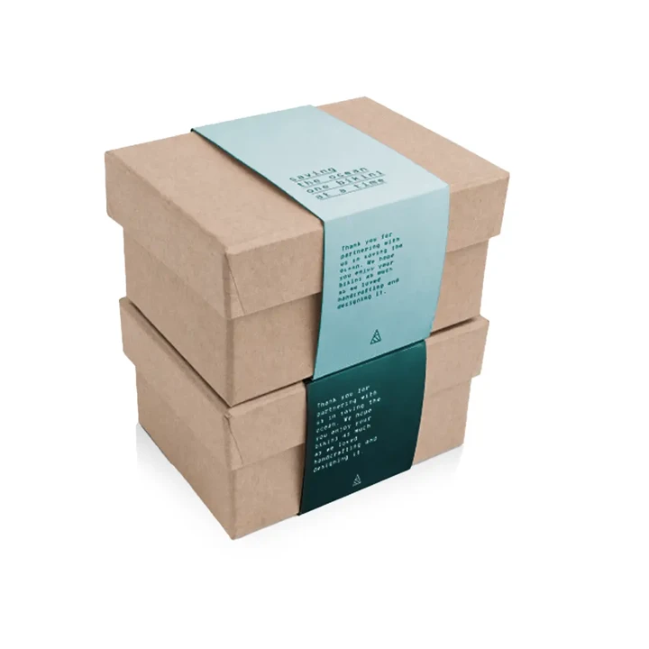 Printed band wrapped around subscription box