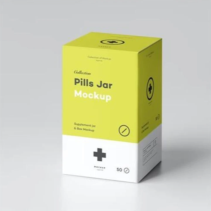 Supplement box with tall compact shape