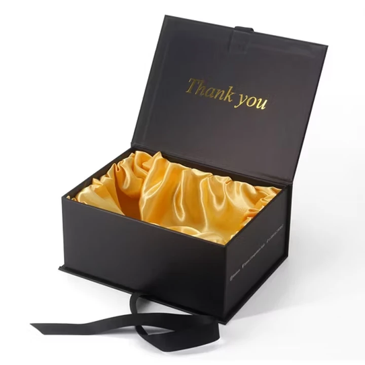 Rigid box with soft velvet lined interior