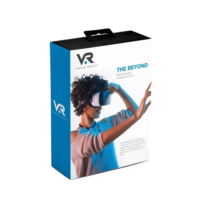 Protective VR headset box with molded insert