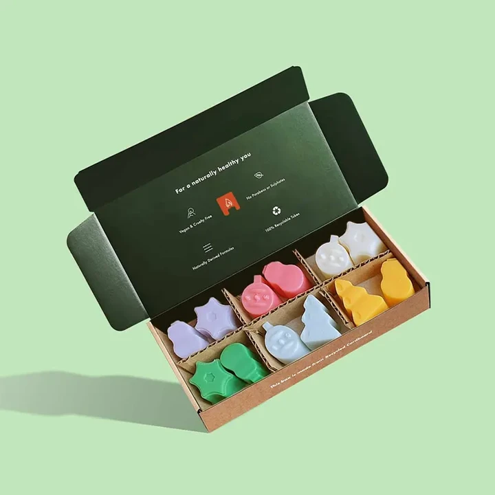Printed box for scented wax melts