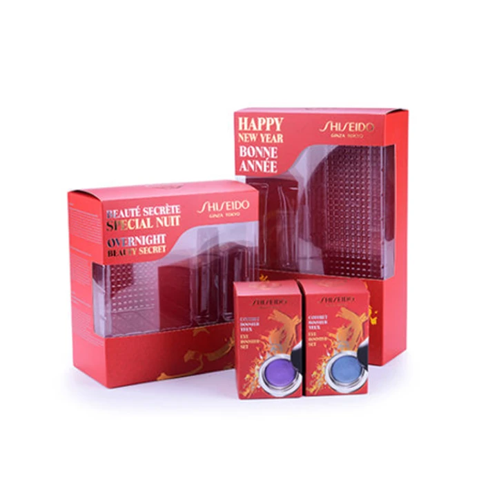 Cosmetic box with clear display window
