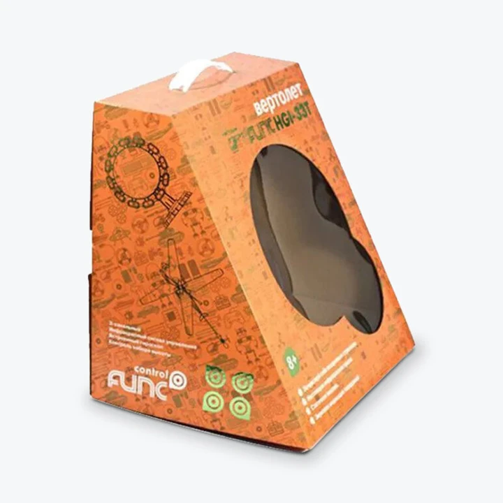 Die-cut box with clear display window