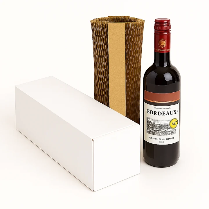 Decorative sleeve around wine bottle