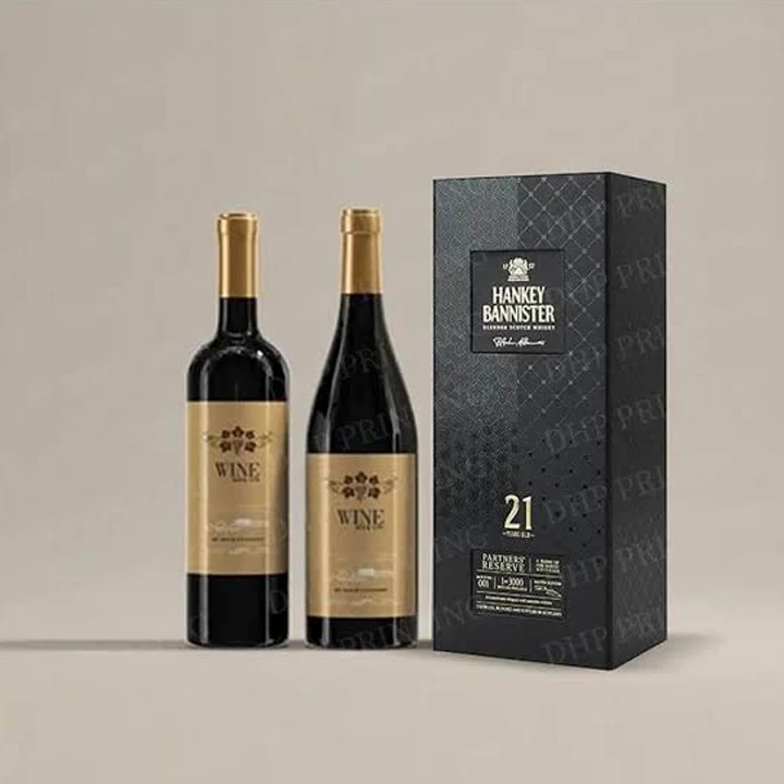 Rigid box with secure bottle insert